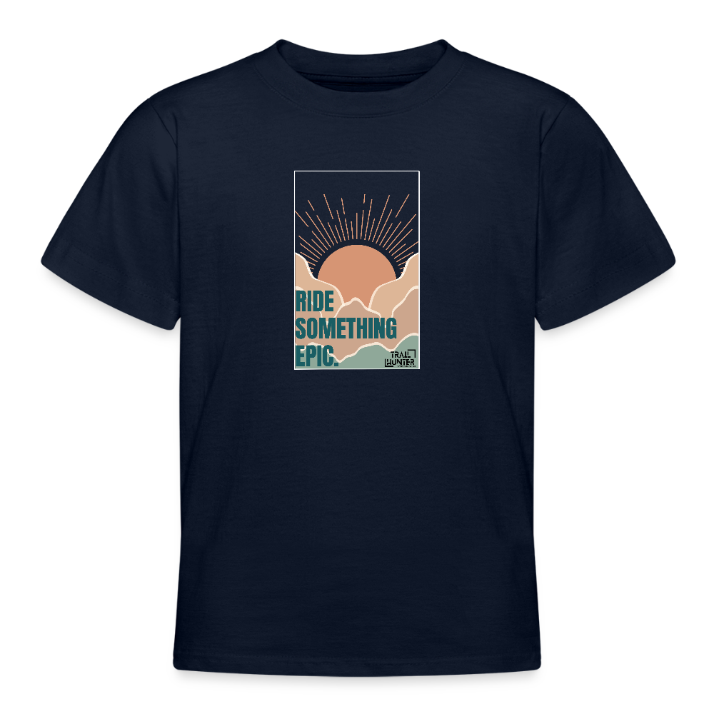 TRAILHUNTER RIDE SOMETHING EPIC Teenager T-Shirt - Navy