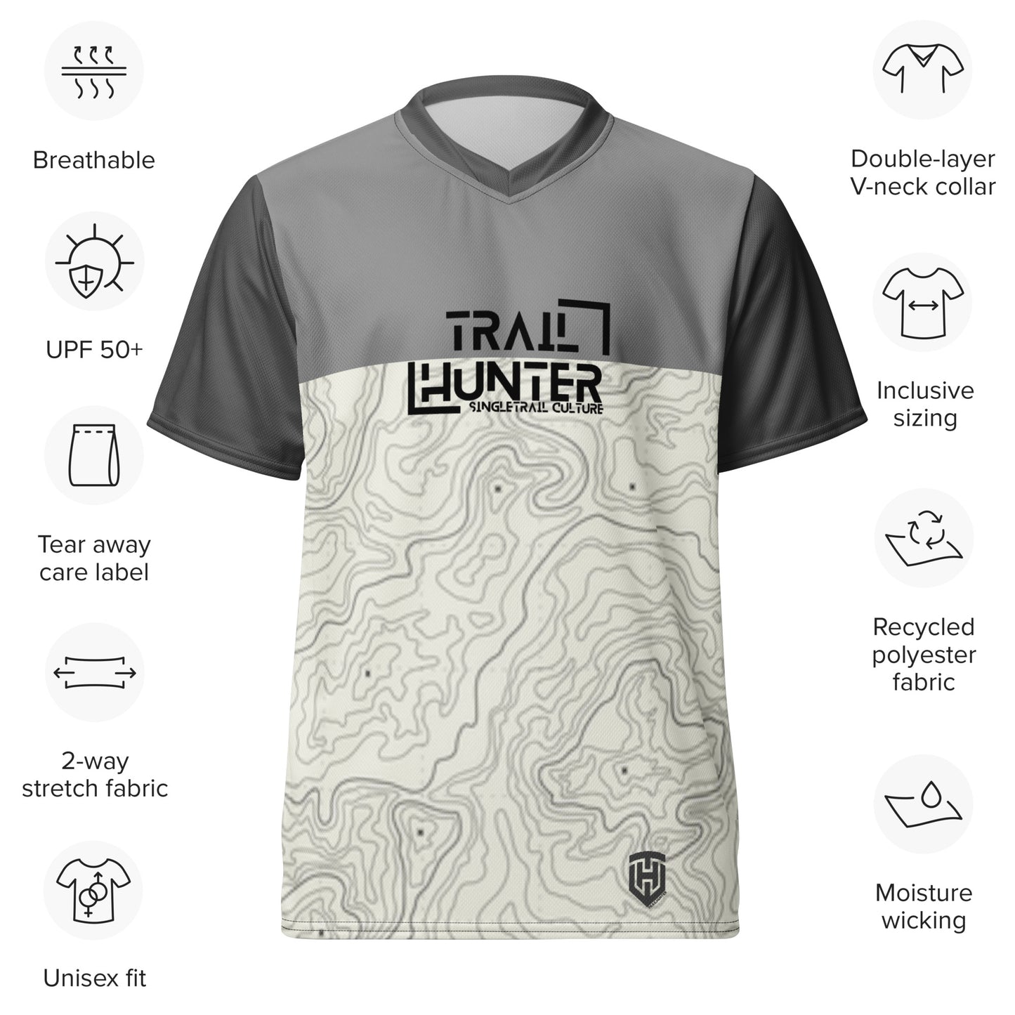 Trailhunter Herren Kurzarmtrikot Greyland