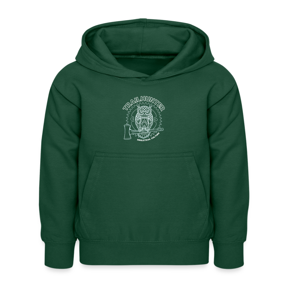 Eule Kinder Hoodie - Flaschengrün