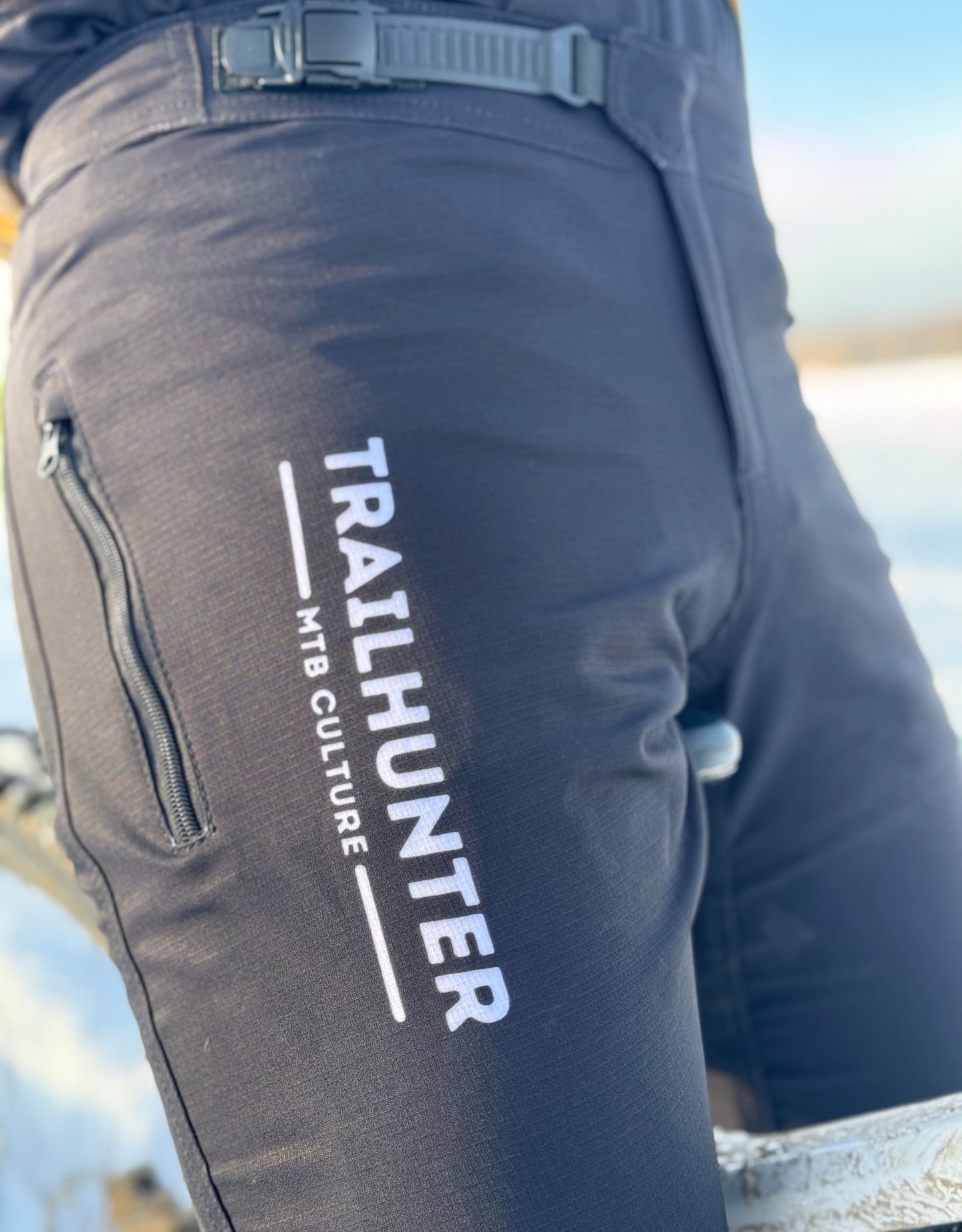 Trailhunter , trailpants, Fahrradhose, schwarz , lang bikepants, mtbhose, downhill, trailpark 