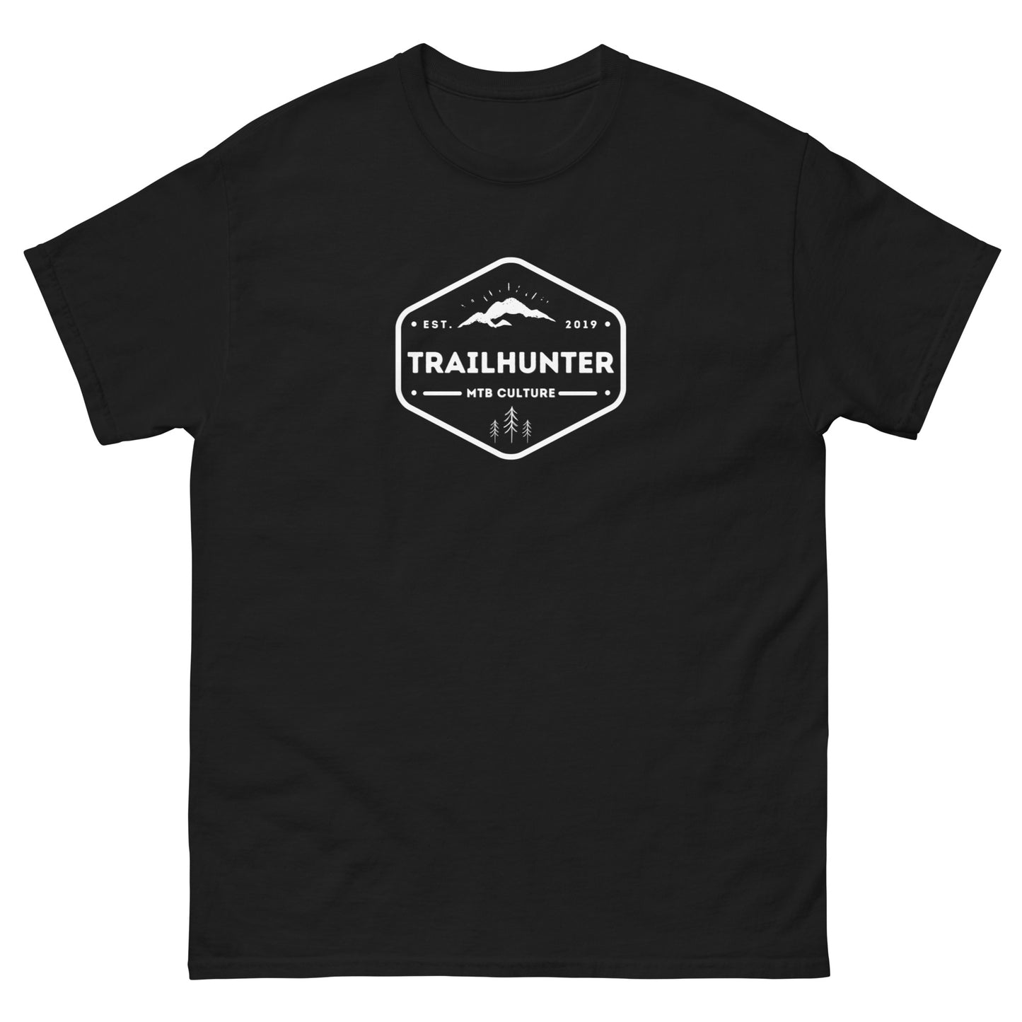 Trailhunter-Badge-black-MTB-T-Shirt-Bike-Fahrrad