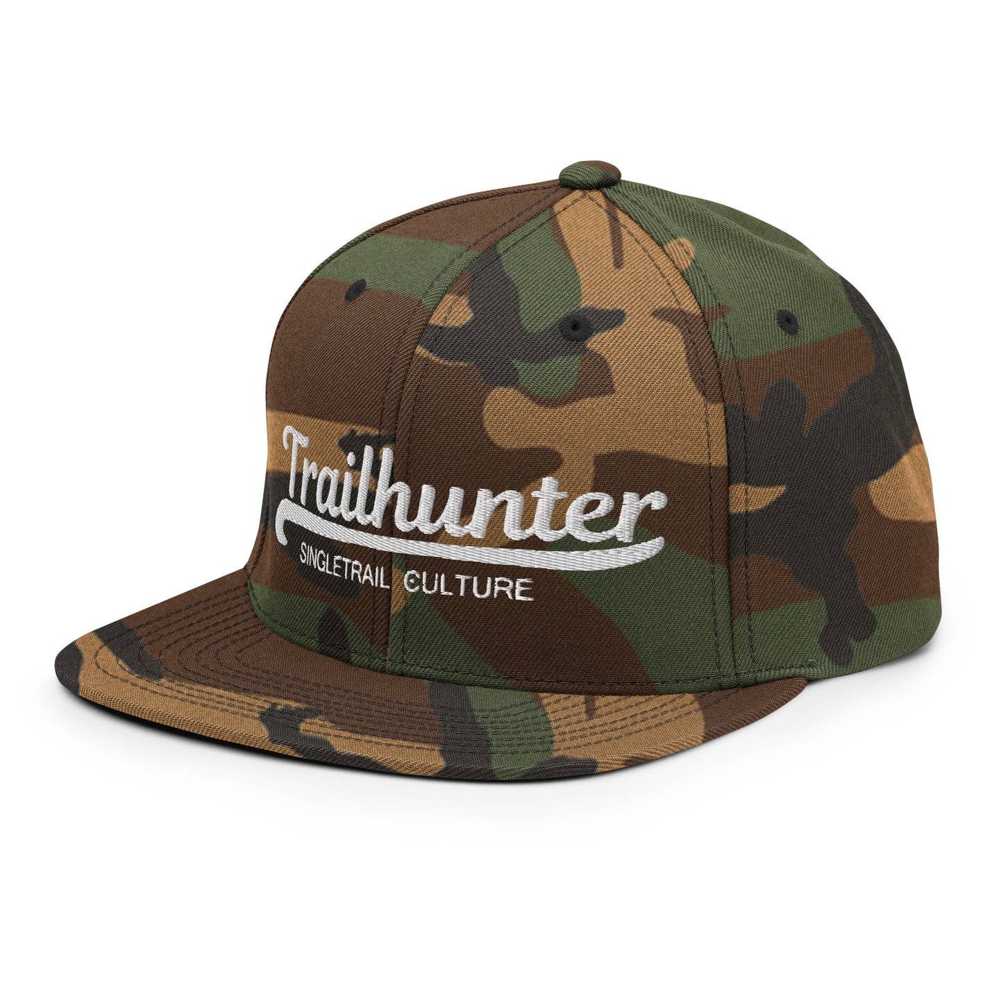 Trailhunter-Mtb-singletrail_culture-classic-snapback-green-camo-left-front ,flexfit,kappe