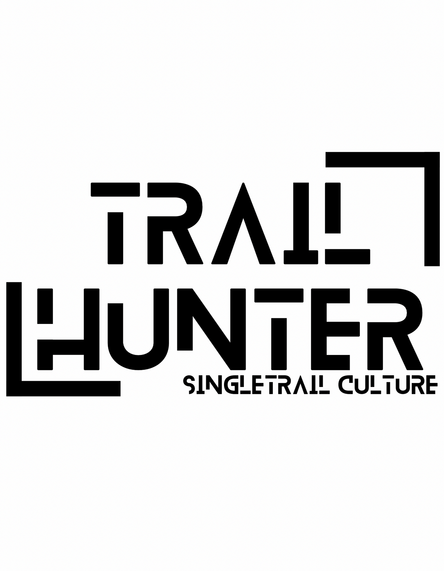 Trailhunter Singletrail Culture Aufkleber ,schwarz auf weiß 