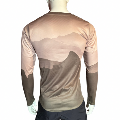 Trailhunter-bikewear-Trikot-jersey-olive_brown-fahrradtrikot-back ,kids,kindertrikot,enduro,endurotrikot,enduroone, downhilljersey ,freeridetrikot ,langarmtrikot 