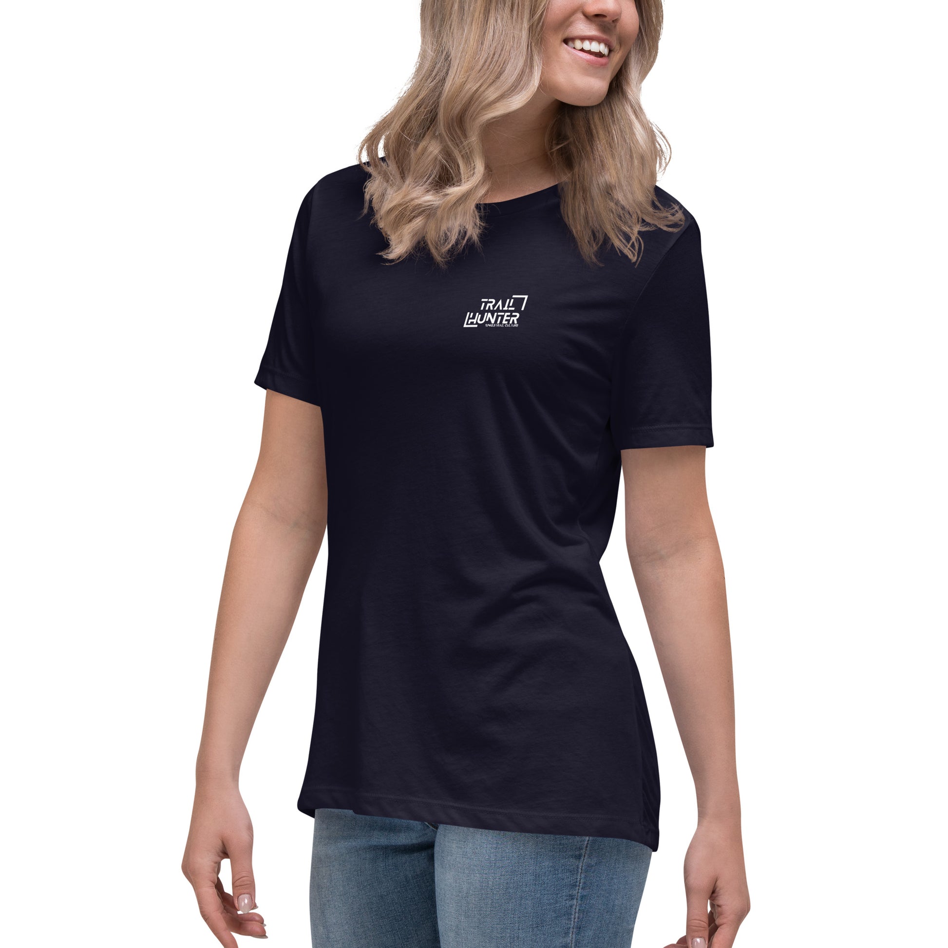 Trailhunter mtb fahrrad Bekleidung, Streetwear Damen tshirt navy 