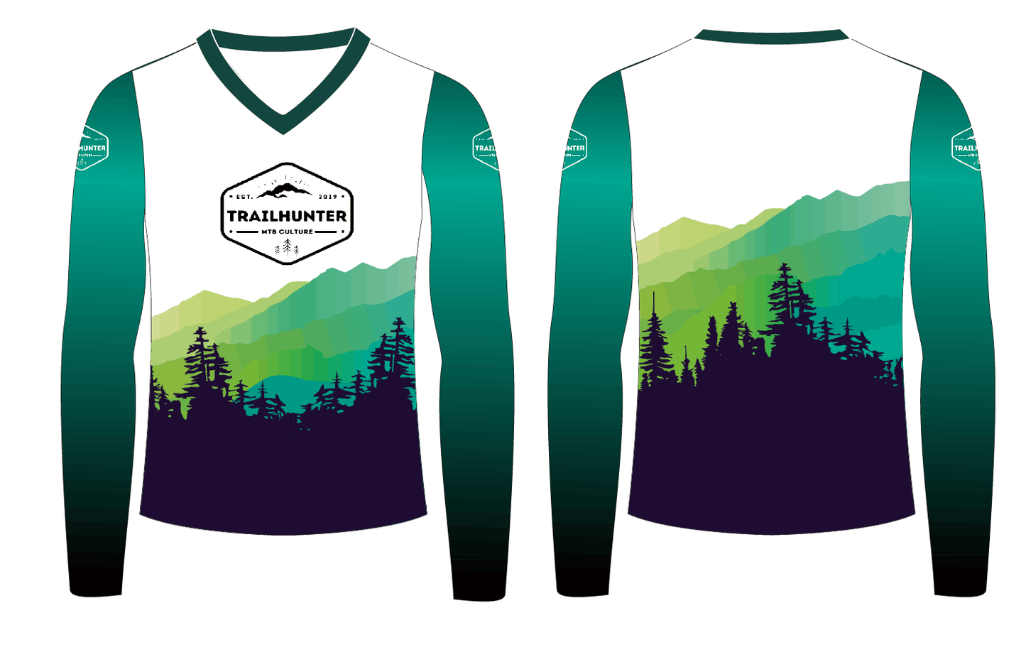 Trailhunter MTB Kinder Trikot Green Mountains ,KINDERGRÖßEN