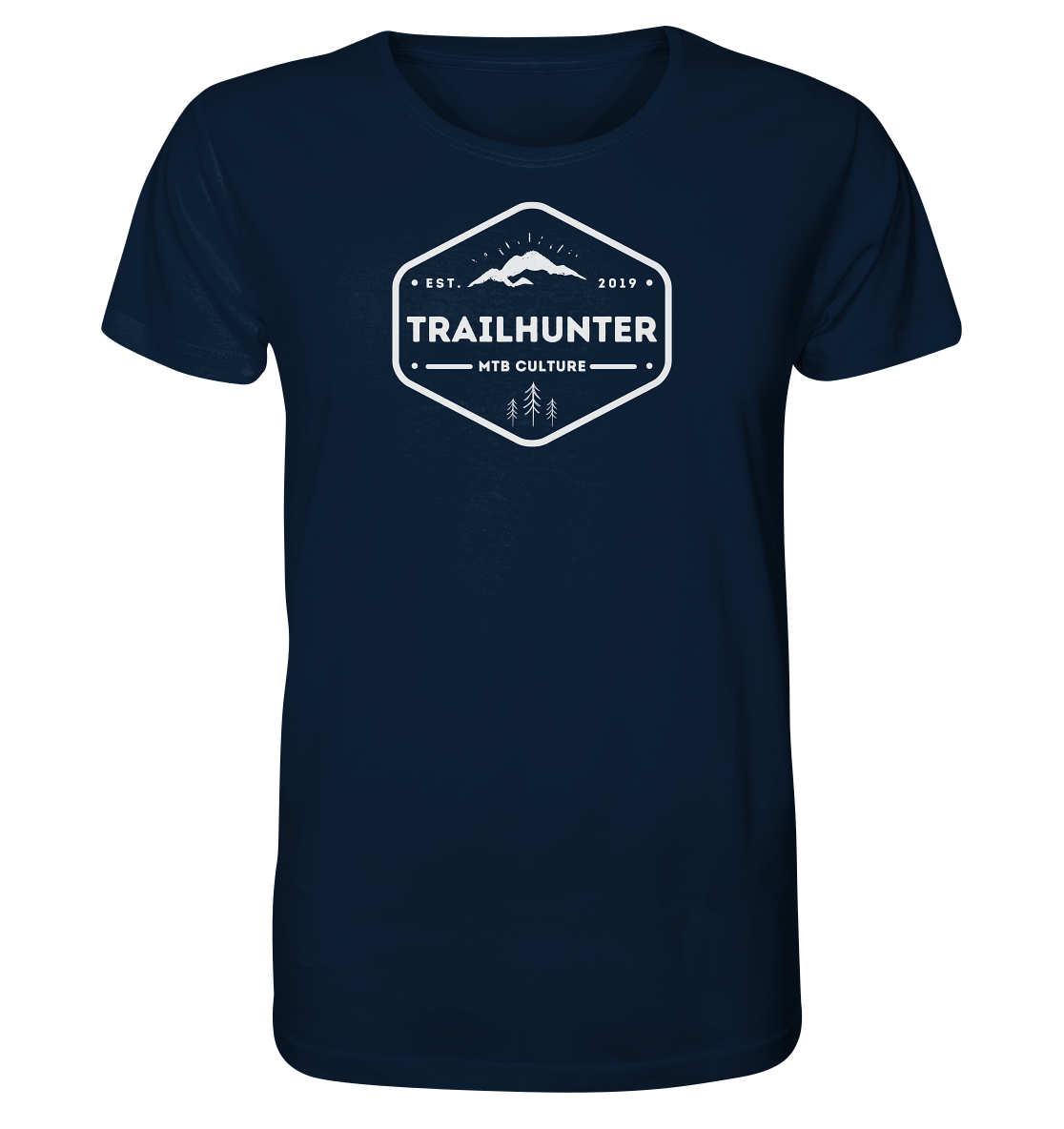 Trailhunter Badge white - T-Shirt NAVY