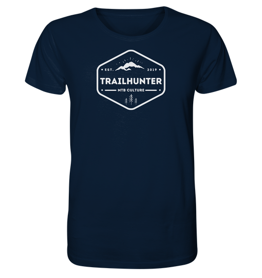 Trailhunter Badge white - T-Shirt NAVY