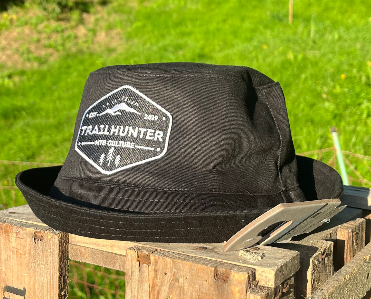 Trailhunter MTB Fischerhut schwarz , Sonnenschutz zum Wandern oder neben der Strecke