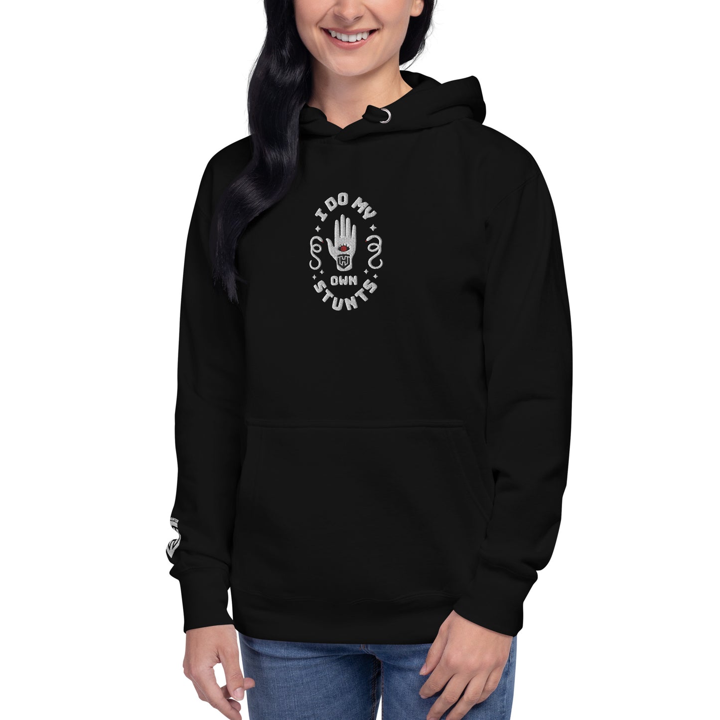 Do my own stunts bestickter Unisex-Kapuzenpullover