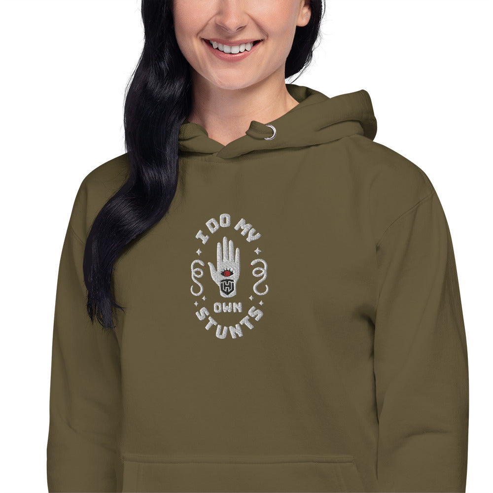 Do my own stunts bestickter Unisex-Kapuzenpullover